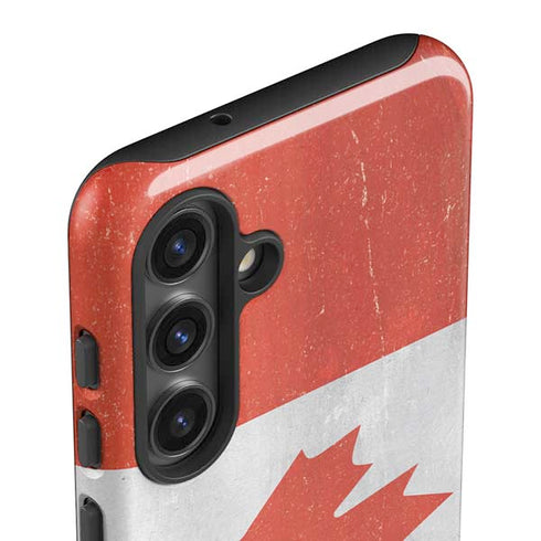 Canada Flag Distressed Galaxy S25 Impact Case
